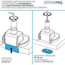Кронштейн OFFICEPRO 24-57" Black (MAH751B)