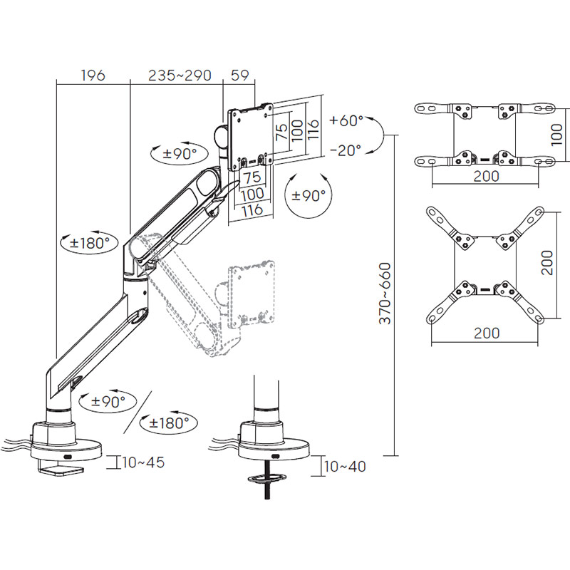 Фото 16 Кронштейн OFFICEPRO 24-57" Black (MAH821B)