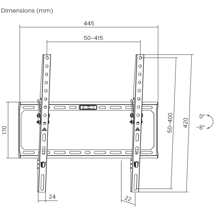 Кронштейн ITECH PN4T Black Стандарт VESA 50 x 50