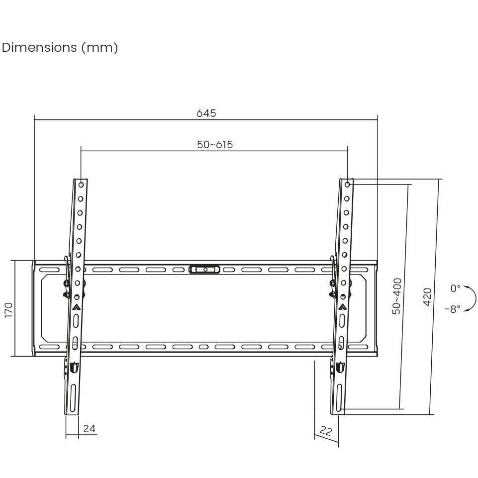 Кронштейн ITECH PN6T Black Стандарт VESA 300 x 300