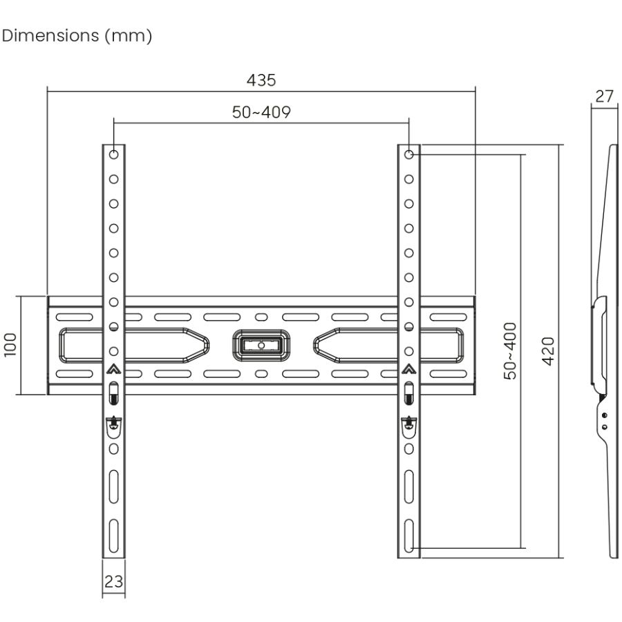 Кронштейн ITECH PK4F Black Стандарт VESA 100 x 100