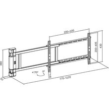 Кронштейн HISMART  для телевизора 32"-75" Black (HS083984)