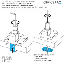 Кронштейн OFFICEPRO 17-40" Black (MA601B)