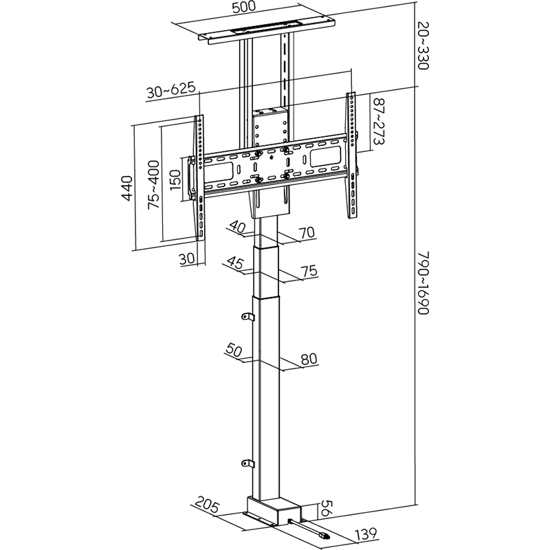 Кронштейн HISMART 37"-65" (HS083991) Діагональ 37-63