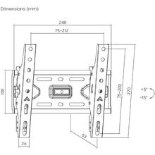 Кронштейн BRATECK KL36-22T Black