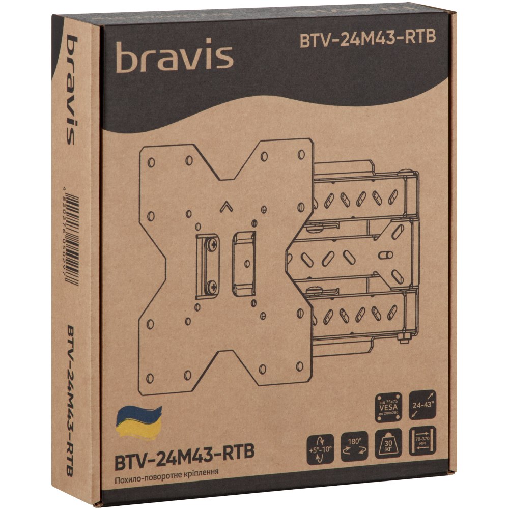 Зовнішній вигляд Кронштейн BRAVIS BTV-24M43-RTB (00-00001230)
