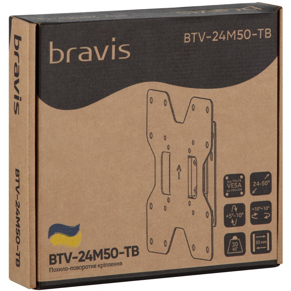 Зовнішній вигляд Кронштейн BRAVIS BTV-24M50-TB (00-00001233)