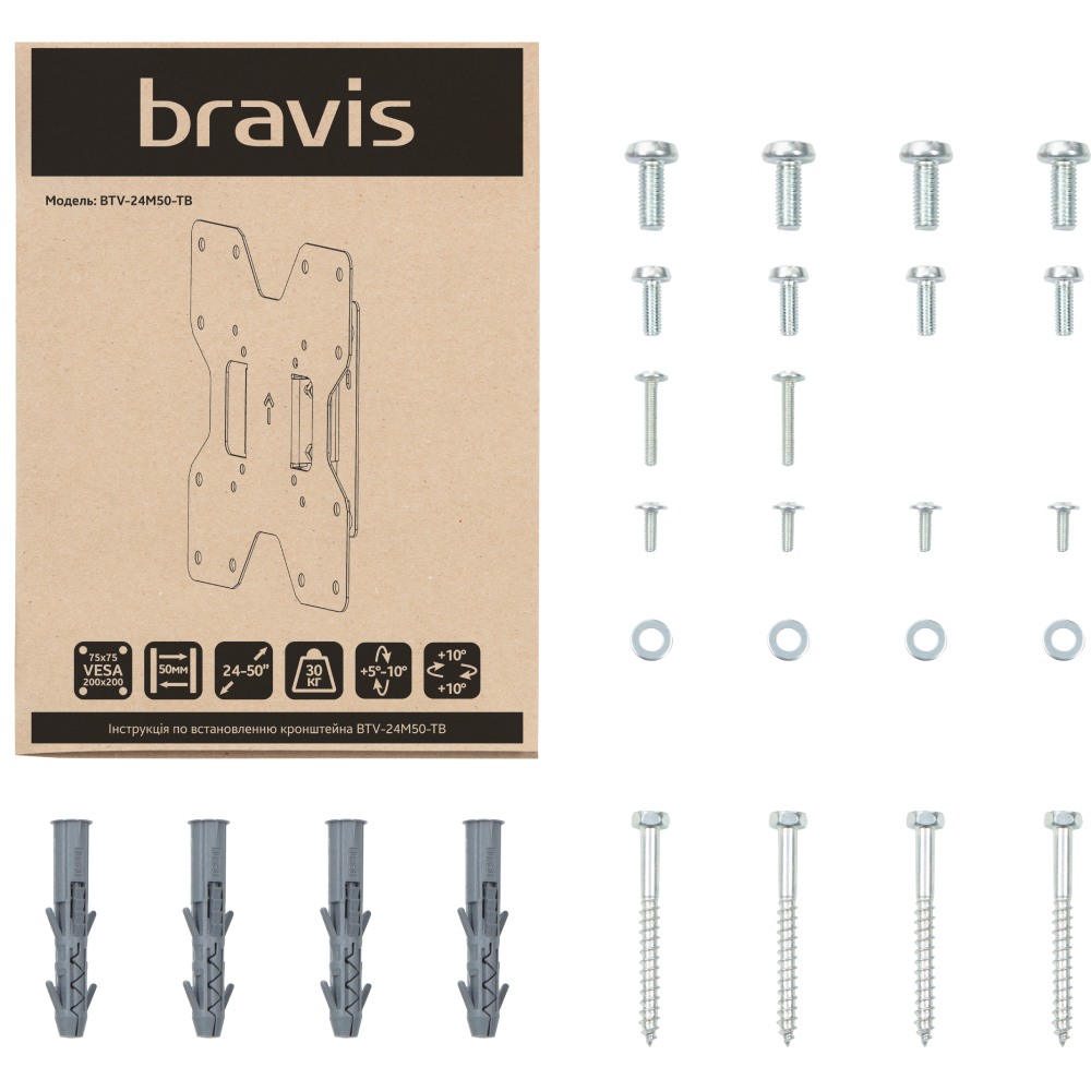 Фото Кронштейн BRAVIS BTV-24M50-TB (00-00001233)