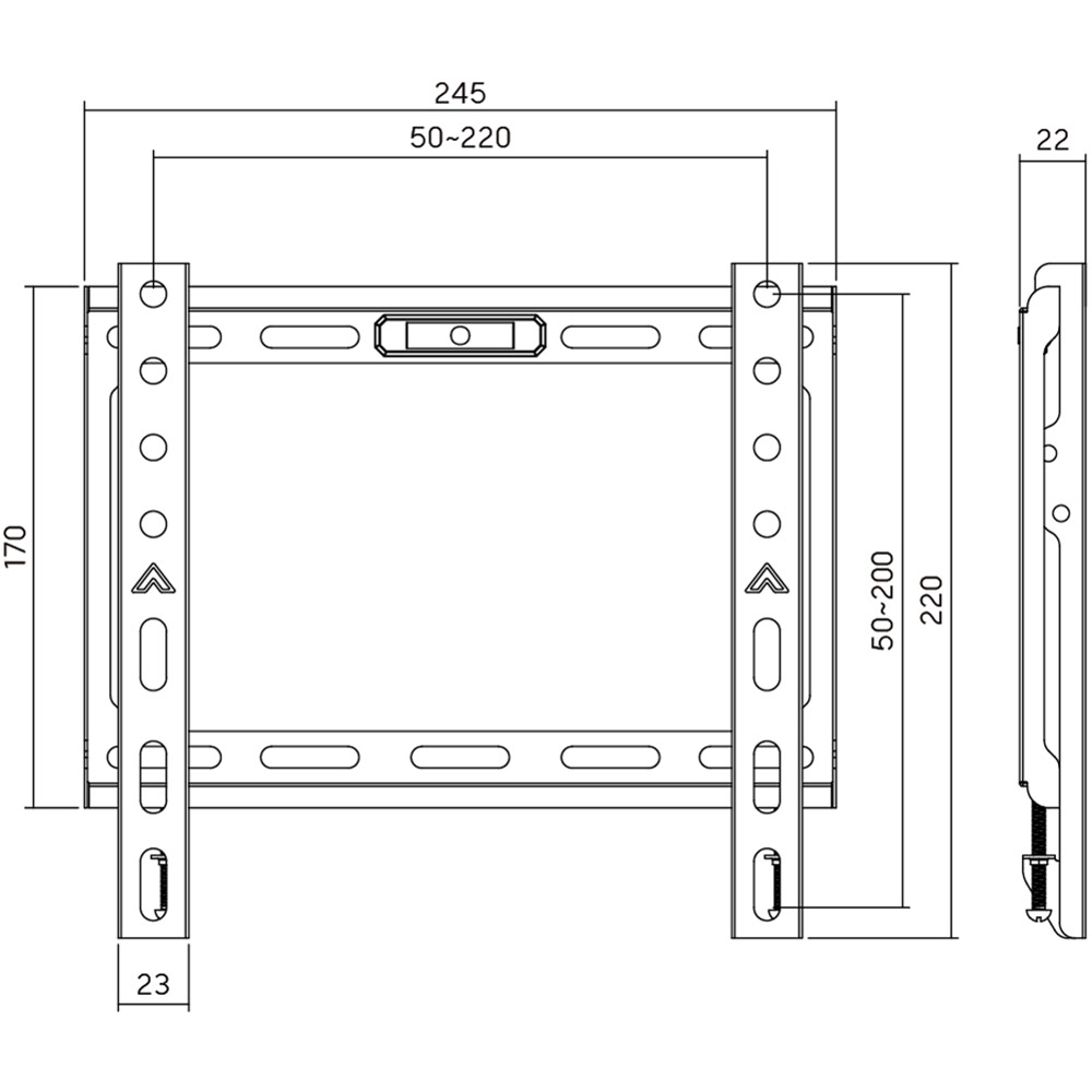 Зовнішній вигляд Кронштейн AGN AGN43-220F /23"-43" Black