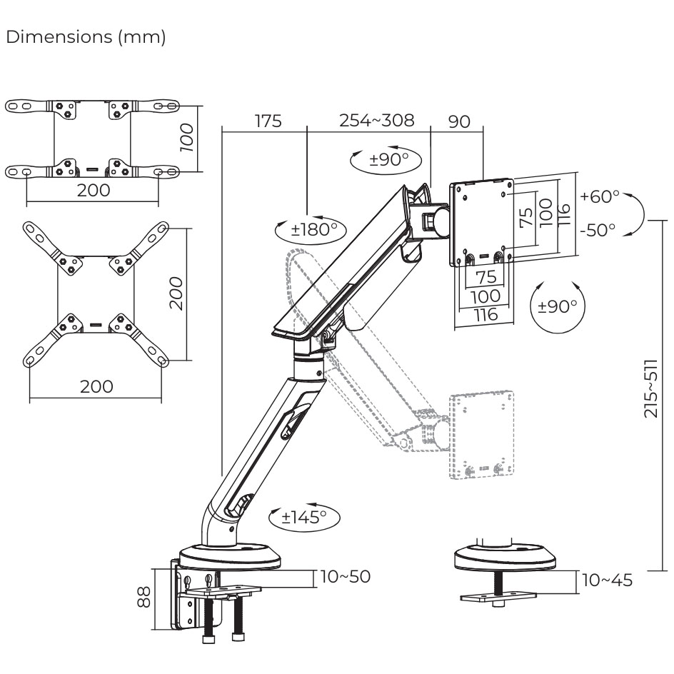 В Україні Кронштейн ITECH LDT96-C012