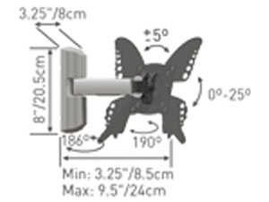 Кронштейн BARKAN LCD Mount 23.B Конструкция 3 степени свободы