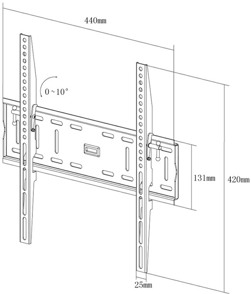 Кронштейн X-Digital STEEL ST315 Black Конструкція фіксована