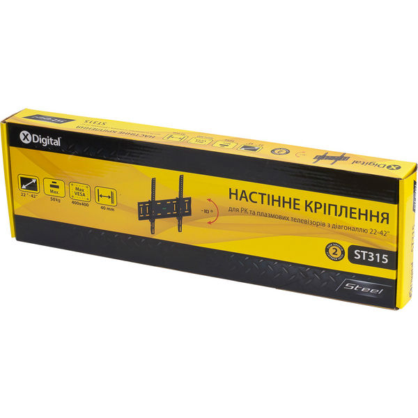 Кронштейн X-Digital STEEL ST315 Black Діагональ 26-55