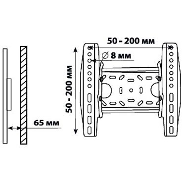 Кронштейн Eagle TV131 Black Конструкция с наклоном