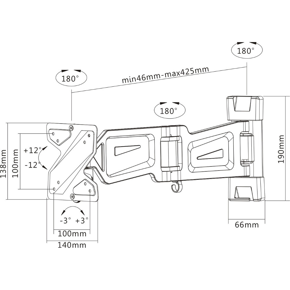 Кронштейн Eagle TV2014 + HDMI 1.5 м (E0314) Конструкция 5 степеней свободы 