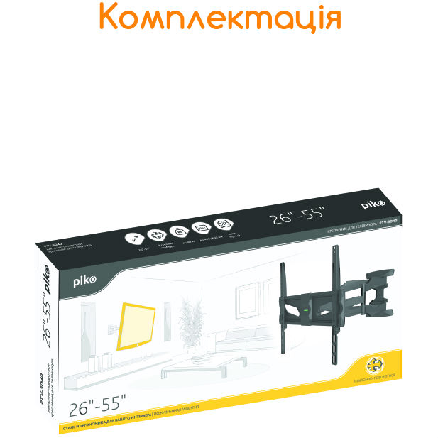 Кронштейн PIKO PTV-3D40 Стандарт VESA 200 Х 200