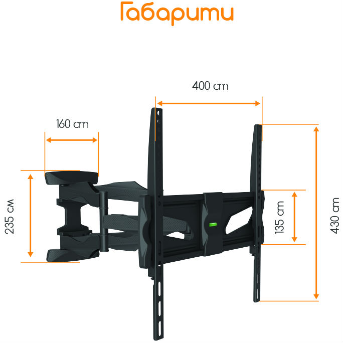 Кронштейн PIKO PTV-3D60 Діагональ 37-70