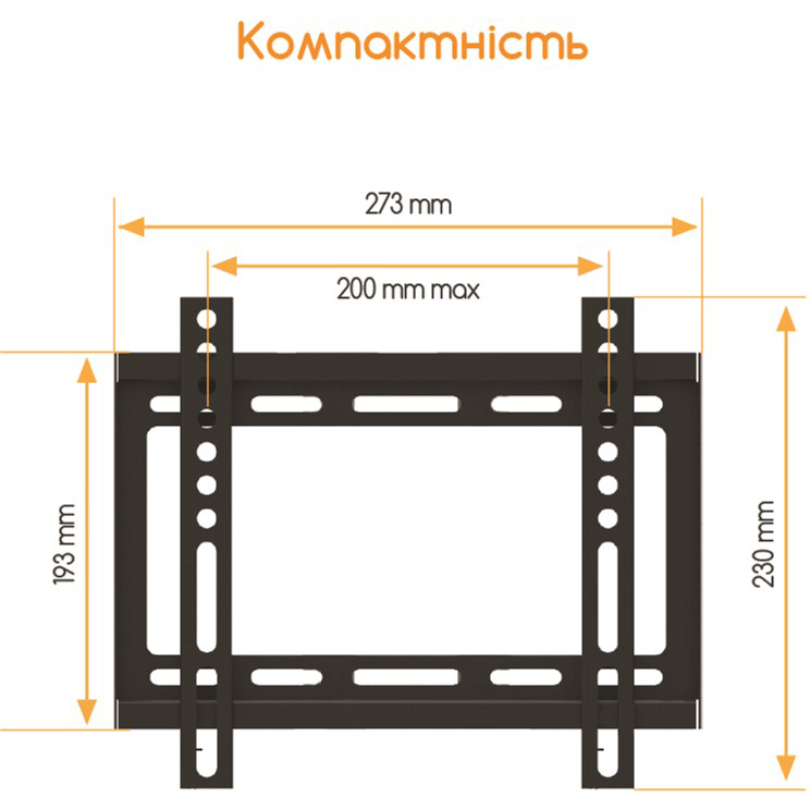 Кронштейн ACCLAB AL-FR20/F (1283126485763) Стандарт VESA 75 x 75