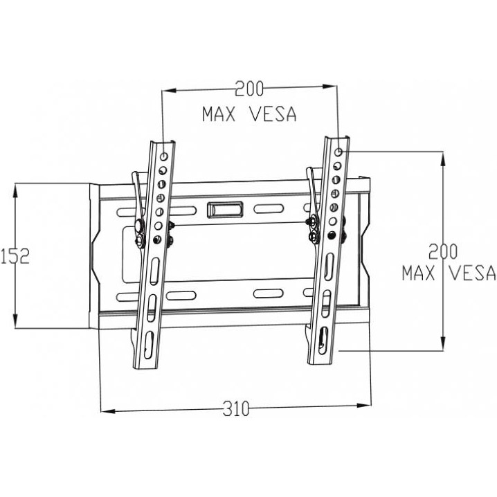 Кронштейн VINGA TM20-2252 (U0219638) Конструкція 1 ступінь свободи