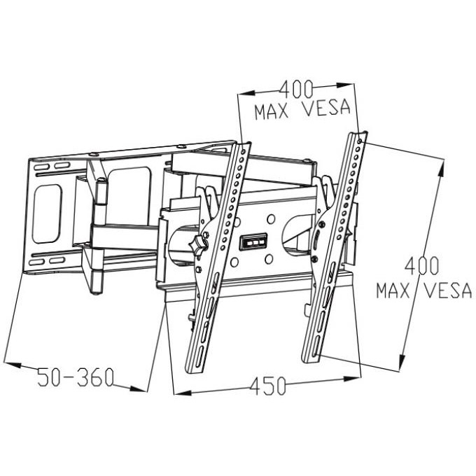 Кронштейн VINGA TM34-4451 (U0219644) Конструкция 4 степени свободы 