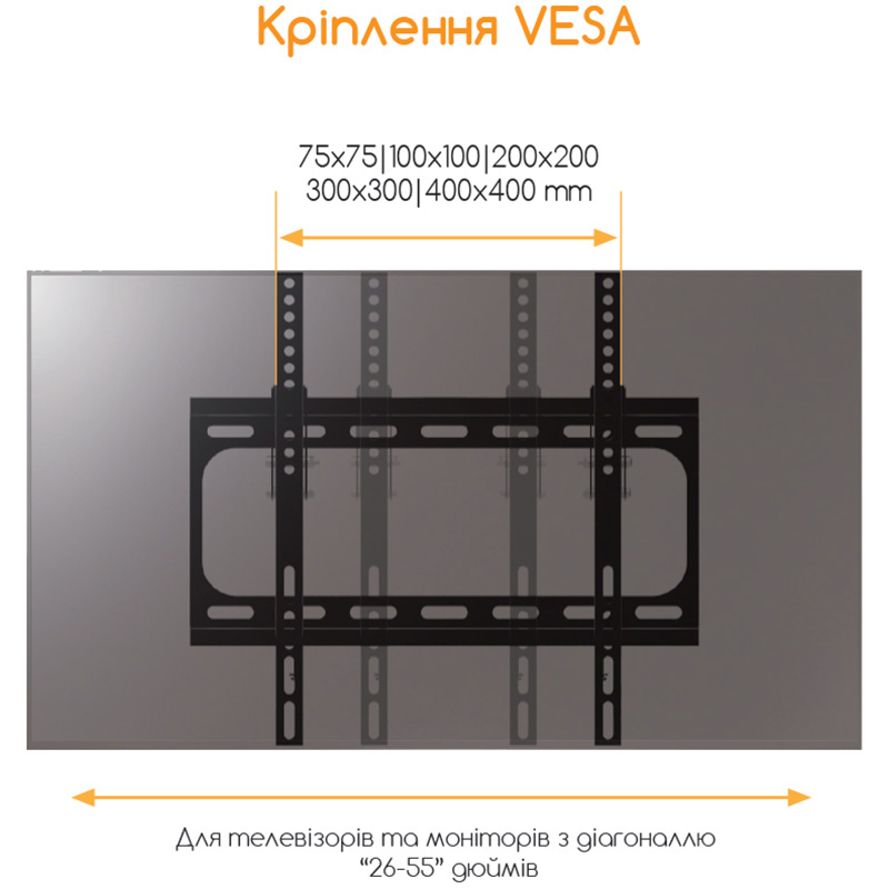 Кронштейн PIKO PTV-F40F Стандарт VESA 100 Х 100