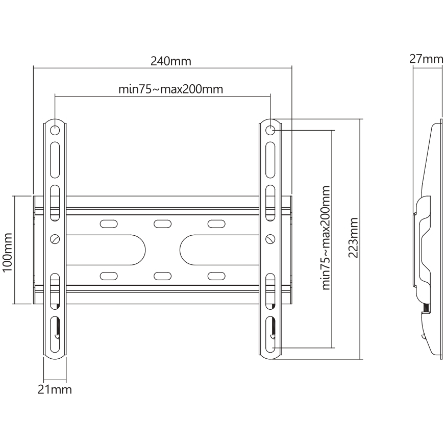 Кронштейн UNIBRACKET BZ 03-20 Стандарт VESA 100 x 100