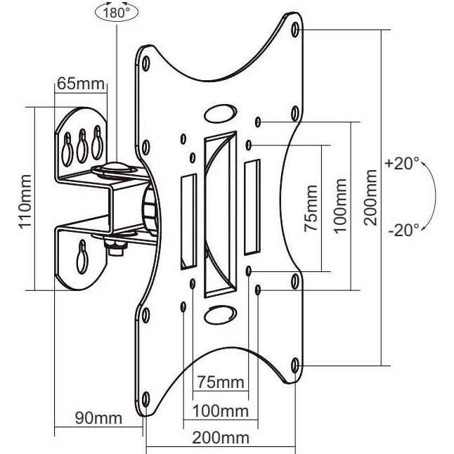 Кронштейн UNIBRACKET BZ 12-21 Конструкція 2 ступеня свободи