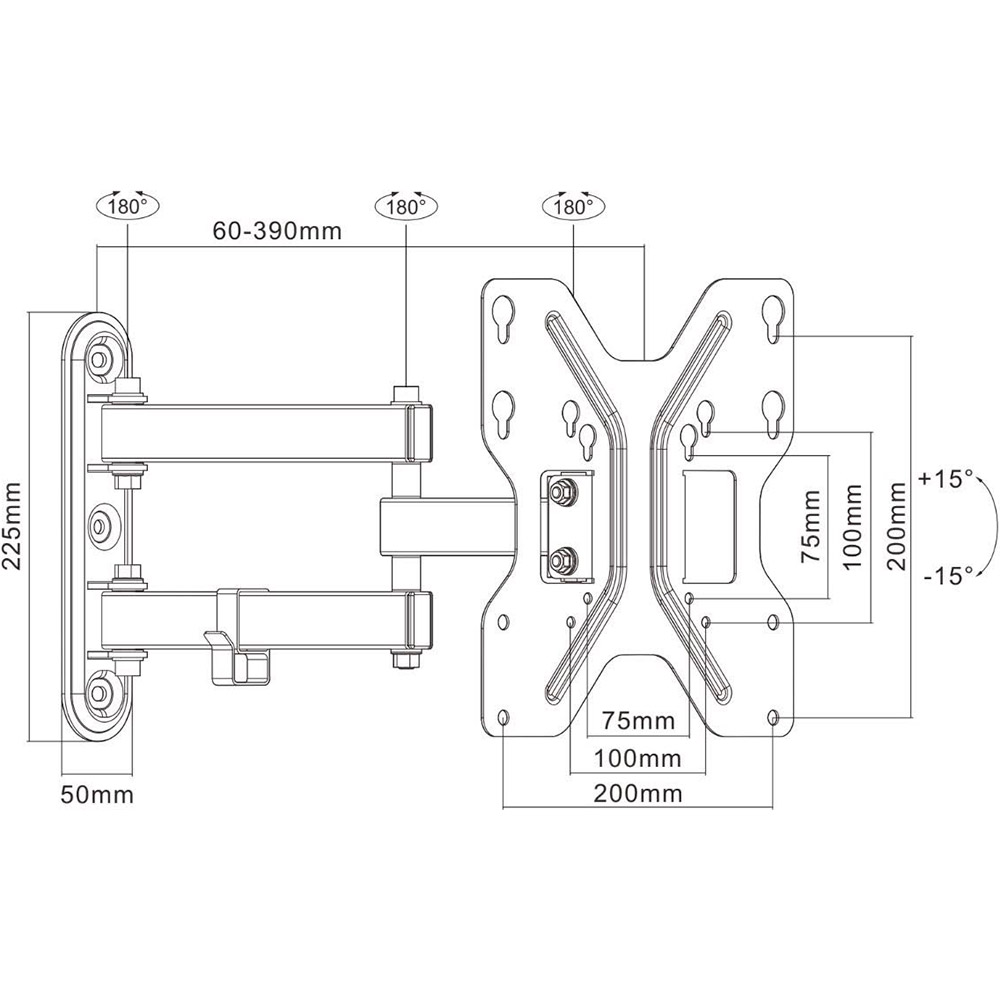 Кронштейн UNIBRACKET BZ 11-23 Конструкция 4 степени свободы 