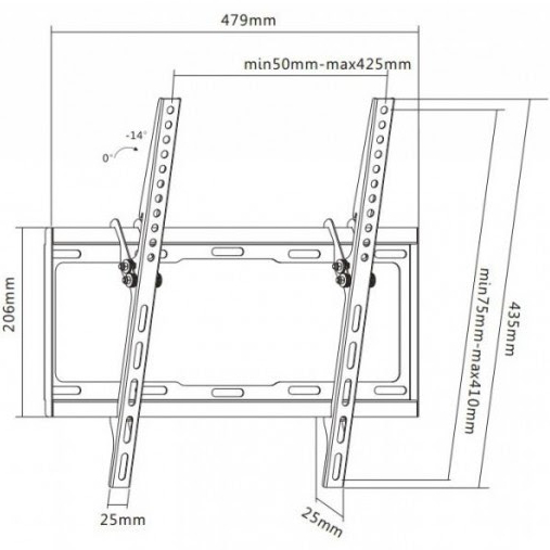 Кронштейн UNIBRACKET BZ 01-41 Диагональ 32-55