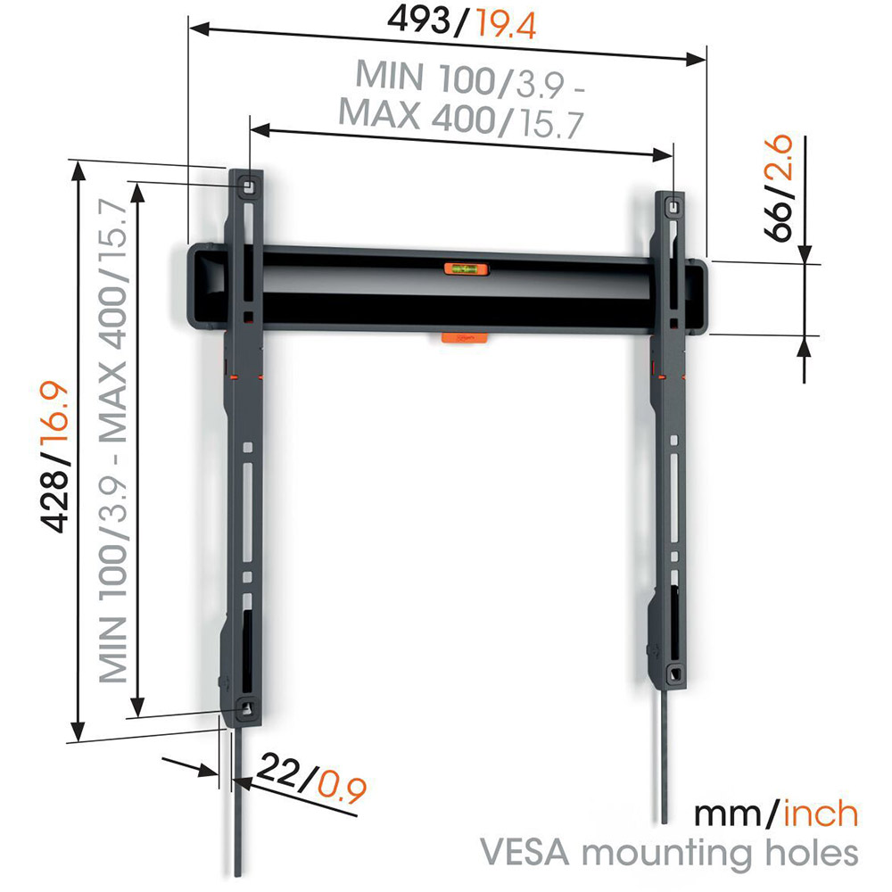 Кронштейн VOGELS TVM 3403 Black Конструкція фіксована