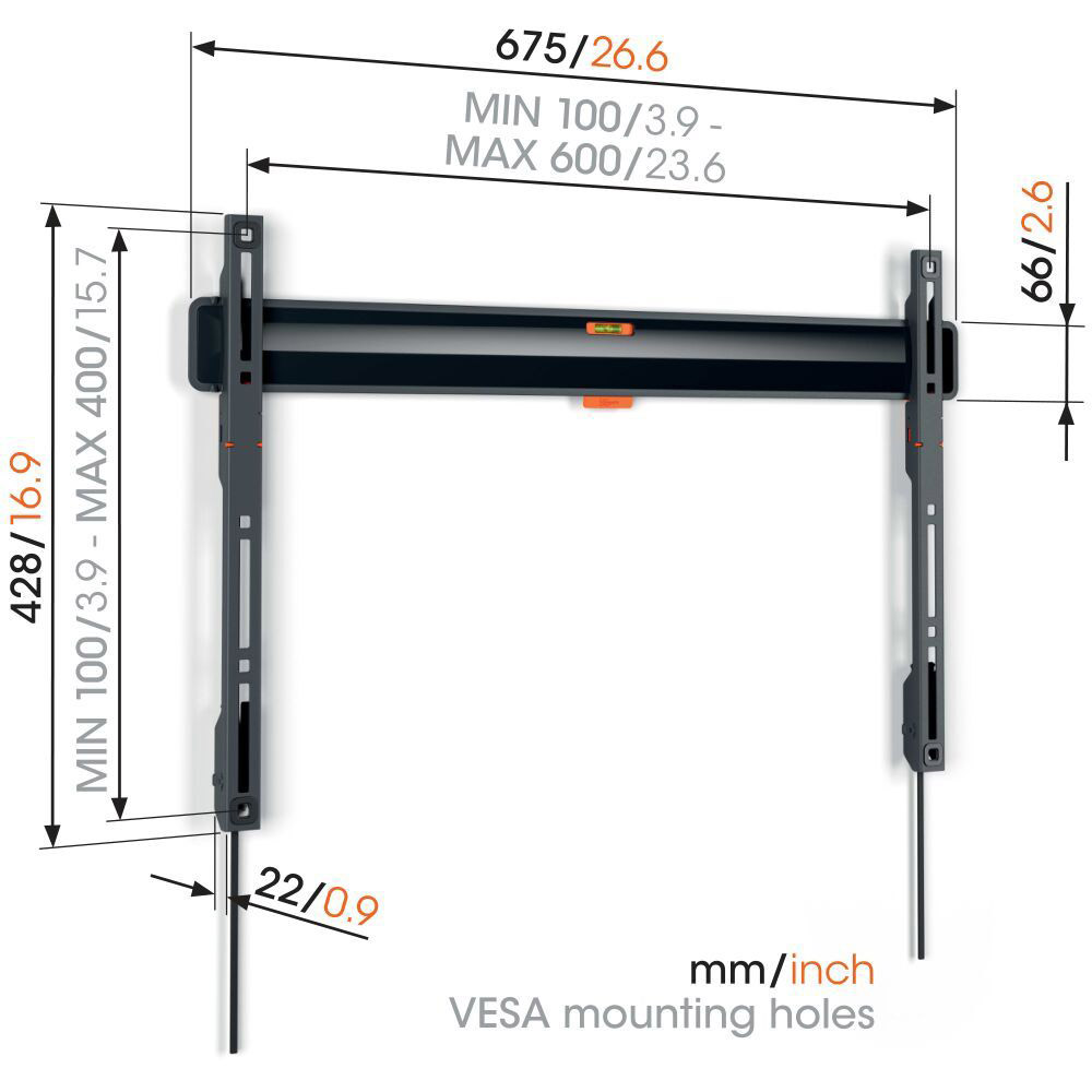 Кронштейн VOGELS TVM 3603 Black Конструкция фиксированная