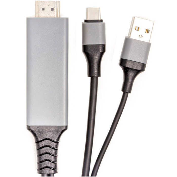 Кабель POWERPLANT HDMI - USB Type-C 1 м (CA912025) Вид кабель