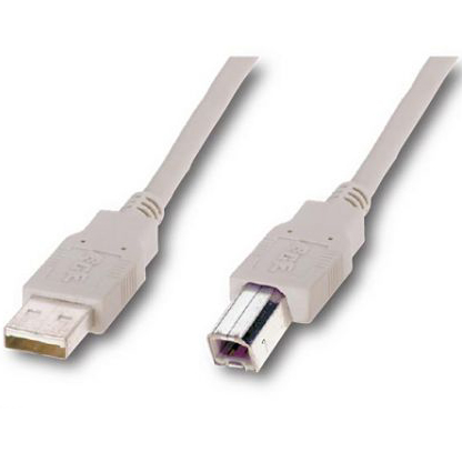 Кабель ATCOM USB 2.0 AM/BM ferite 5m White