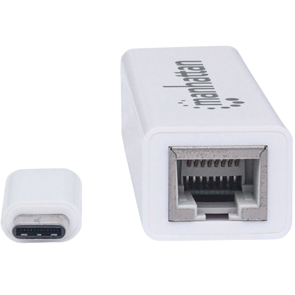 Переходник Manhattan INTRACOM USB Type C - Ethernet RJ45 1000 Mb (507585) Разъем 1 USB тип C (папа)