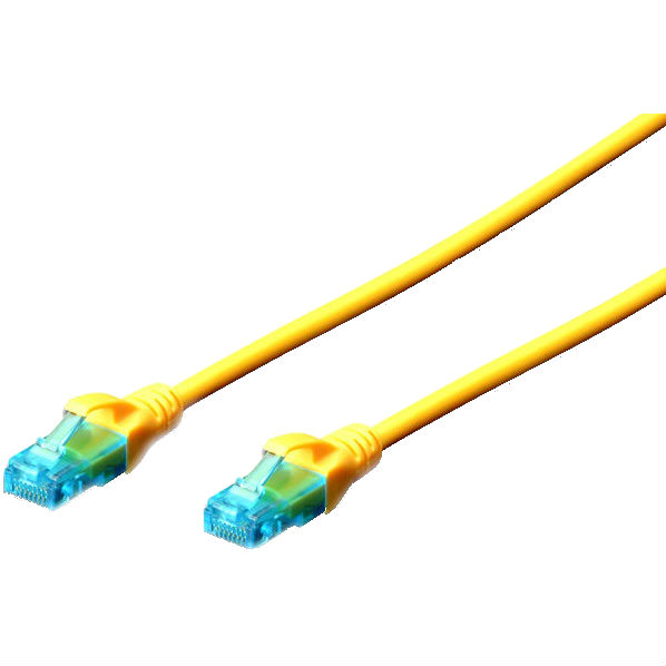 Патч-корд DIGITUS CCA CAT 5e UTP 0.5 м AWG 26/7 PVC Yellow (DK-1512-005/Y)