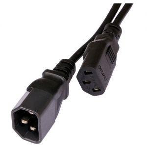 Силовой кабель ATCOM Power Cable PC-monitor 0.75мм IEC C13-C14 1,8м (10118)