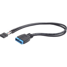 Кабель CABLEXPERT USB 9-pin - USB 19-pin 0.3 м Black (CC-U3U2-01)