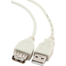 Кабель CABLEXPERT USB 2.0 AM/AF 0.75 м White (CC-USB2-AMAF-75CM/300)