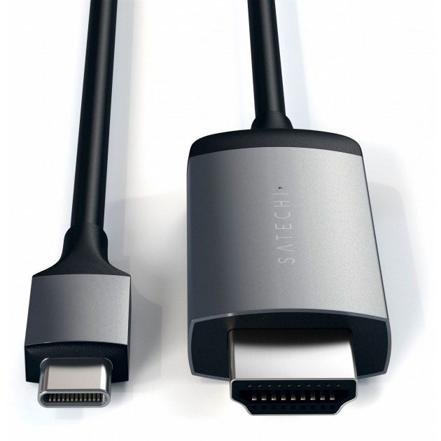 Кабель SATECHI Type-C - 4K HDMI Space Gray (ST-CHDMIM) Вид кабель