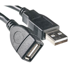 Кабель PowerPlant USB 2.0 AF - AM 3 м Black (KD00AS1211)