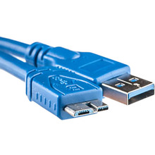 Кабель PowerPlant USB 3.0 AM/microB 1.5 м Blue (KD00AS1231)