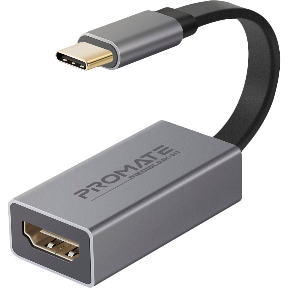 

Адаптер Promate USB Type-C - HDMI Grey (medialink-h1.grey), Кабель HDMI-USB Type-C medialink-h1.grey