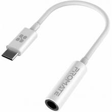 Переходник PROMATE USB Type-C/AUX 3.5mm-3.5mm (auxlink-c.white)