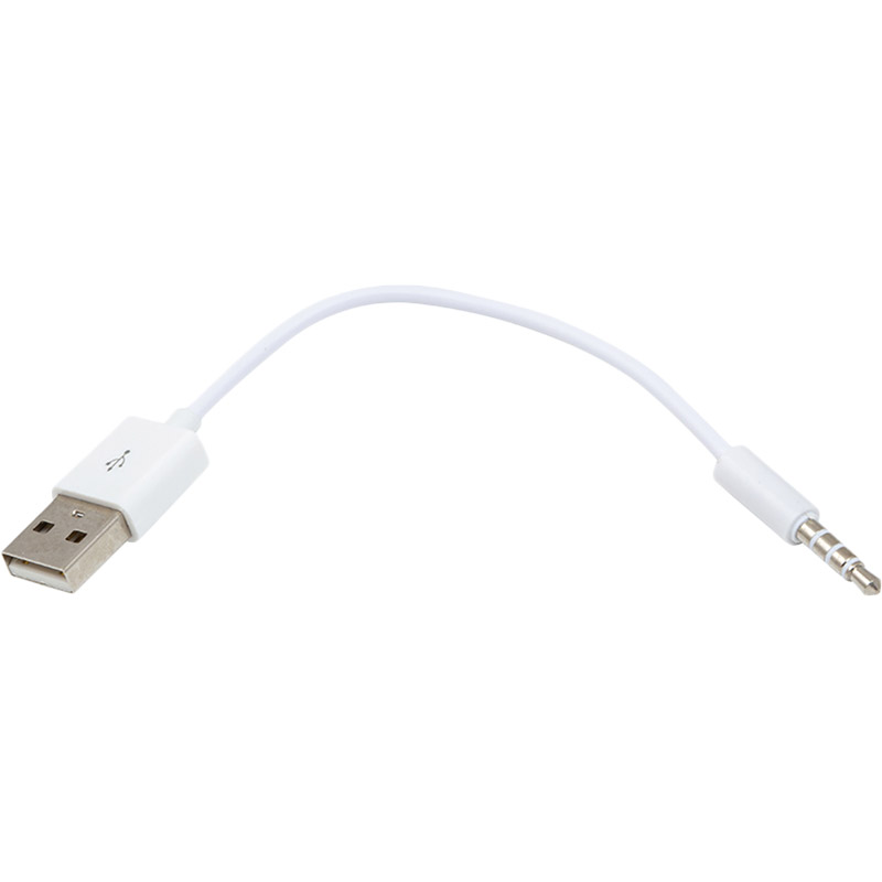 Кабель PowerPlant USB AM - 4pin Jack 3.5мм для iPod Shuffle 0.15 м White (CA912827) Вид кабель