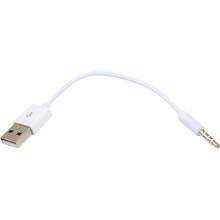 Кабель PowerPlant USB AM - 4pin Jack 3.5мм для iPod Shuffle 0.15 м White (CA912827)