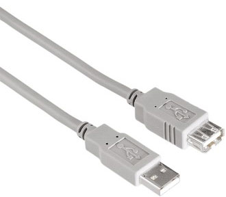 

Кабель HAMA 30619 USB A-A 1.8м, 30619 кабель USB TypeA-B,серый, 1.8м