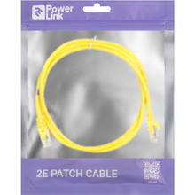 Патч-корд 2E Cat 5e UTP RJ45 26AWG 7/0 16 Cu PVC 1.2 м Yellow (2E-PC5ECOP-120YLW)
