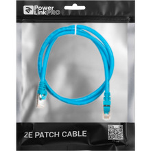 Патч-корд 2E Cat 6 S-FTP RJ45 4Х2 27AWG 7/0 14 Cu PVC 1 м Blue (2E-PC6SFTPCOP-100BL)