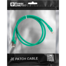 Патч-корд 2E Cat 6, S-FTP RJ45 4Х2 27AWG 7/0 14 Cu PVC 1 м Green (2E-PC6SFTPCOP-100GRN)