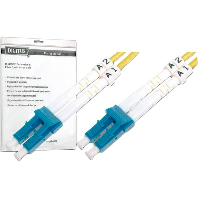 Оптический патч-корд DIGITUS LC/UPC-LC/UPC 9/125 OS2 duplex 2 м (DK-2933-02) Вид кабель